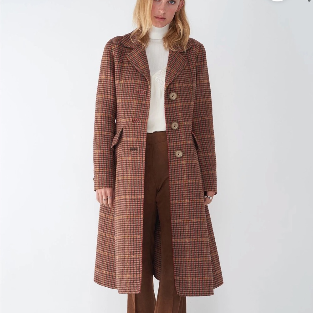 Søsken Houndstooth Coat Size 1 (4-6 US)